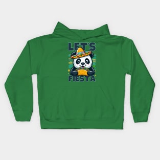 Let's Fiesta Taco Panda Kids Hoodie